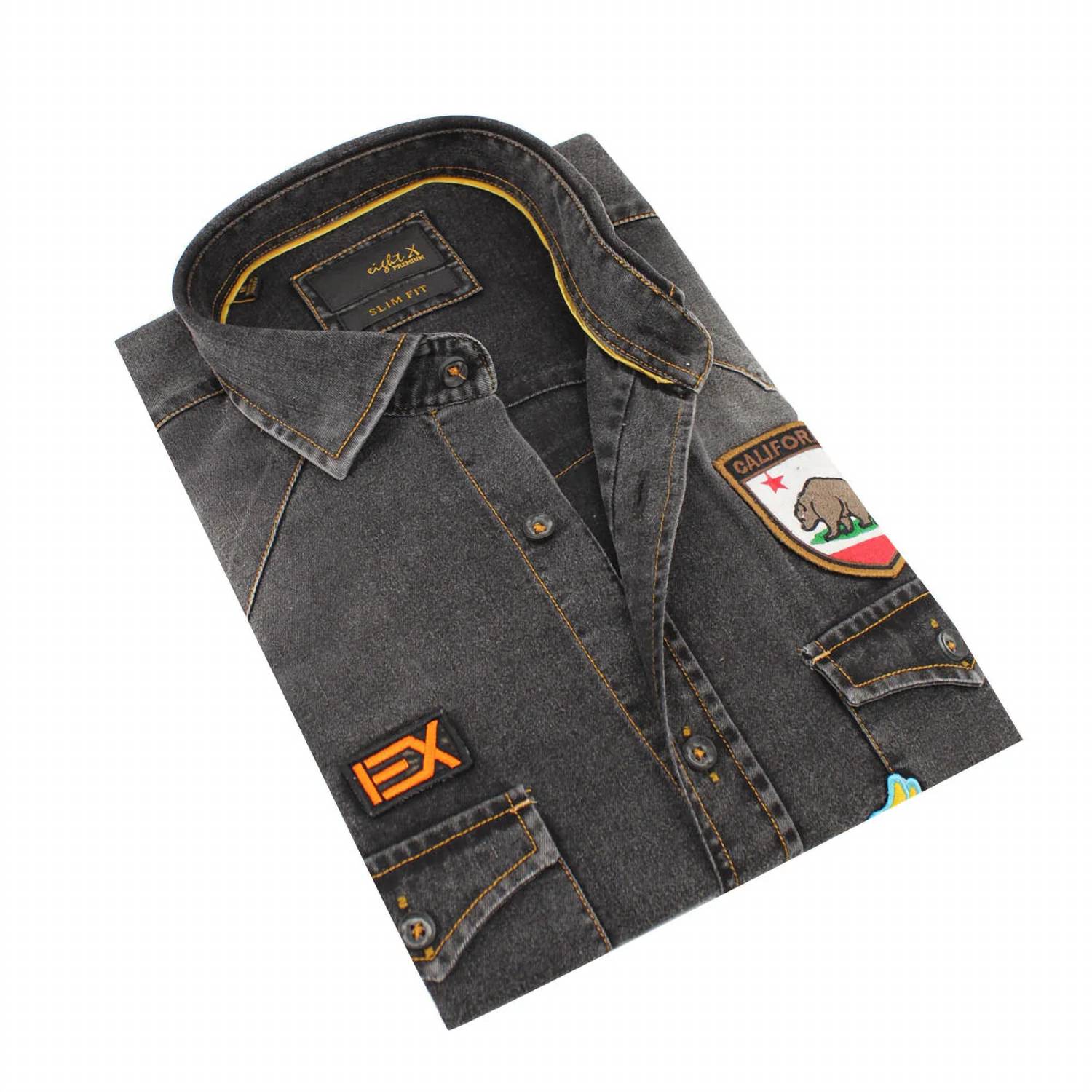 Eight X - Men's California Patch Button Down Shirt