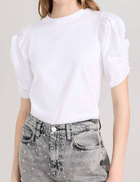 Frame - Pleated Puff Sleeve Tee