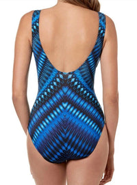 Miraclesuit Criss Cross Escape Underwire One Piece Swimsuit in marrakech - women's swimwear - detail view