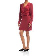 Fifteen Twenty - Denise Drape Front Long Sleeve Mini Dress