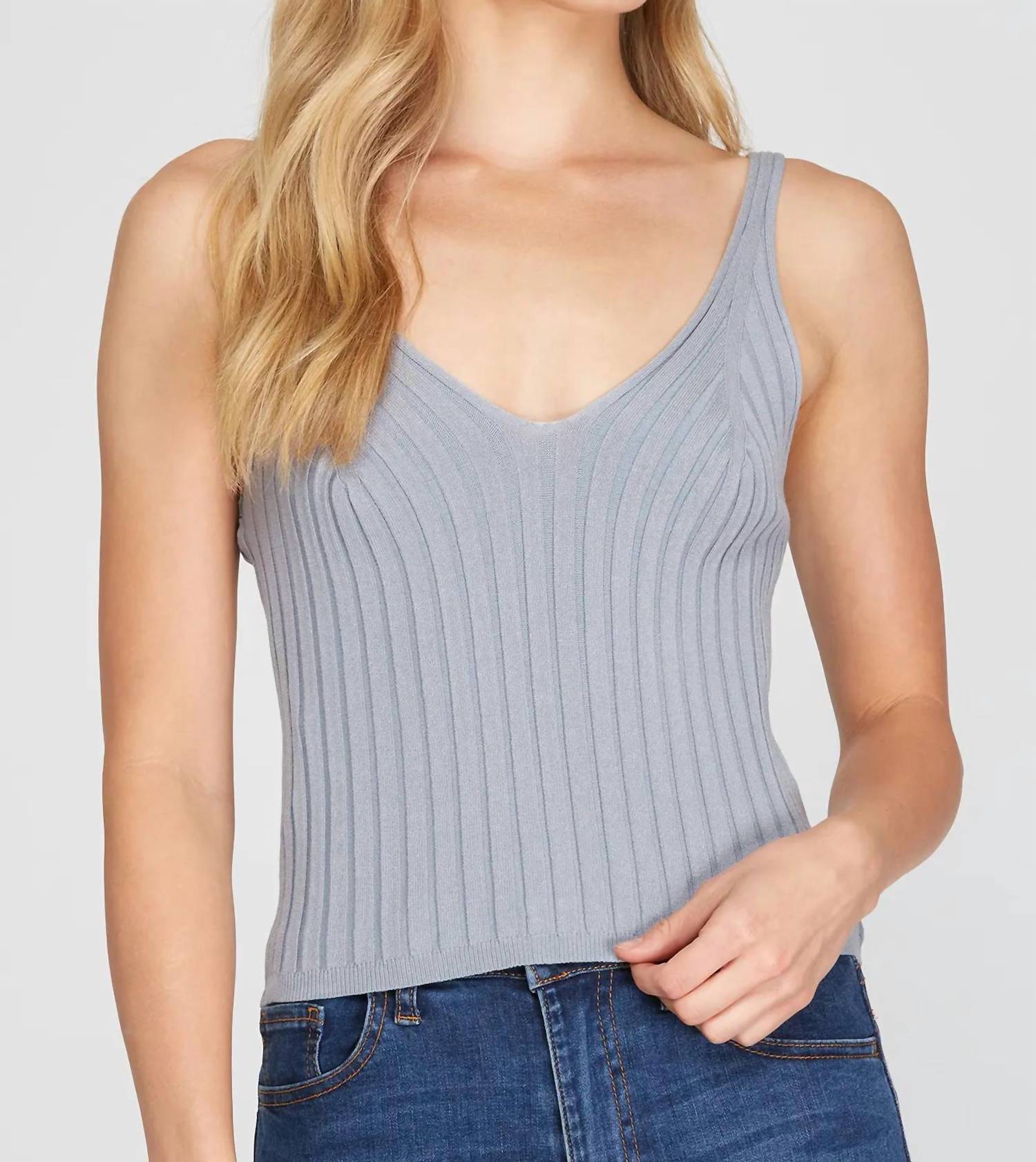 She + Sky - Regan Ribbed Tank Top