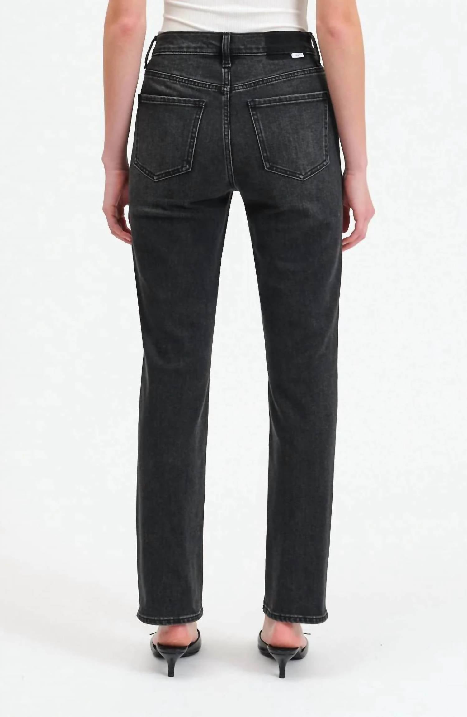 Daze - Smarty High Rise Slim Straight Jeans