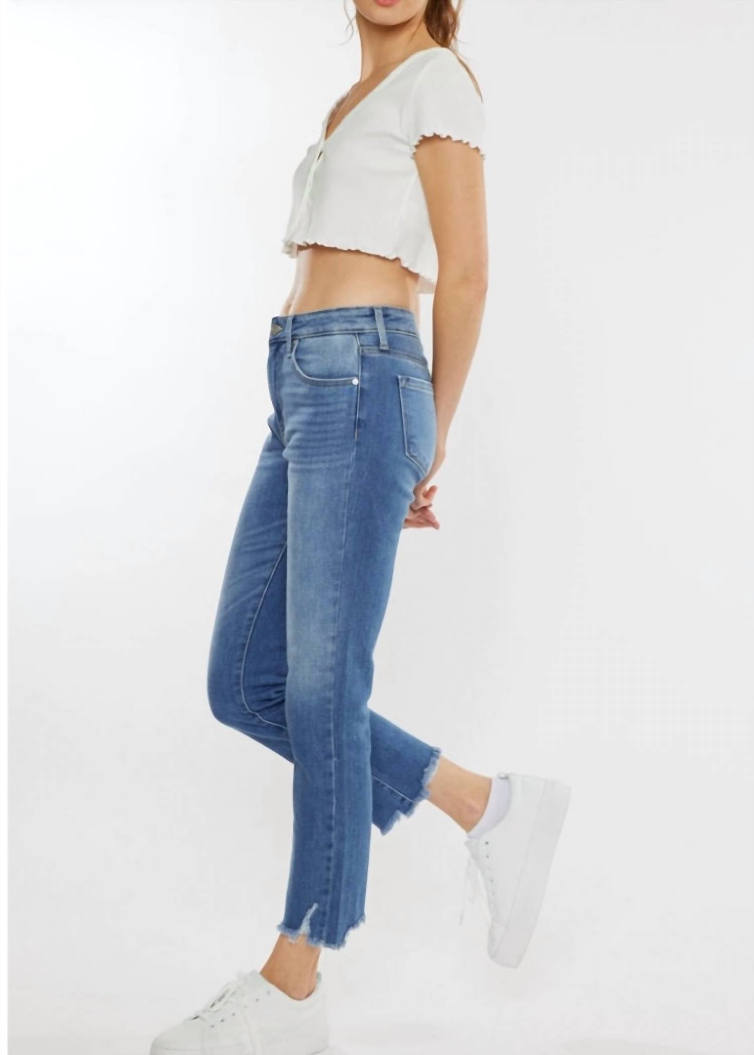 Kancan - Danielle High Rise Straight Leg Jeans