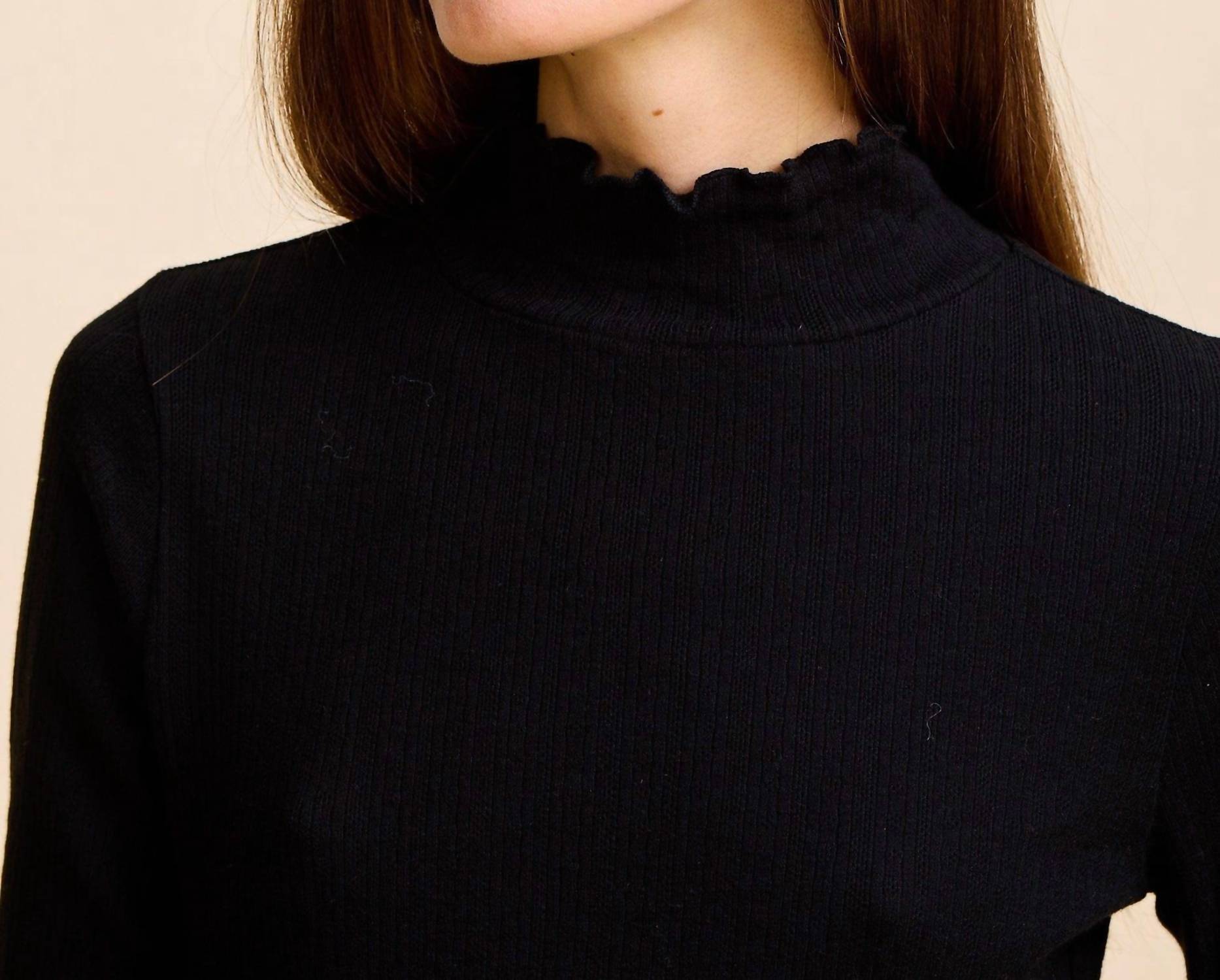 Mille - Carmela Pointelle Turtleneck Top