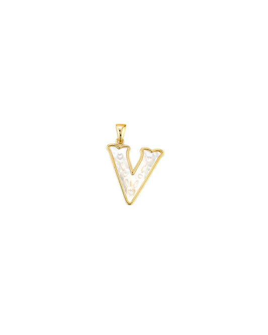 Asha - Mini Letter Charm - V