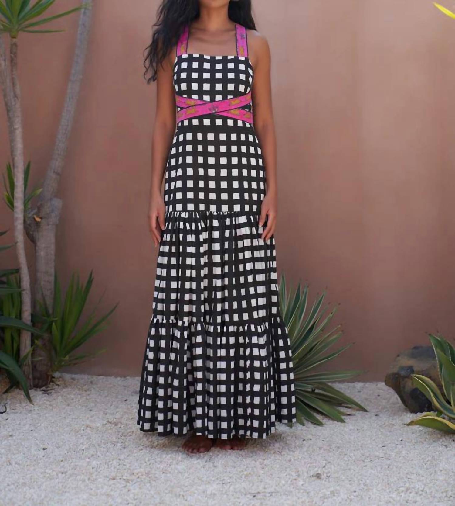 Mo Maya - Luna Leopard Strap Maxi Dress