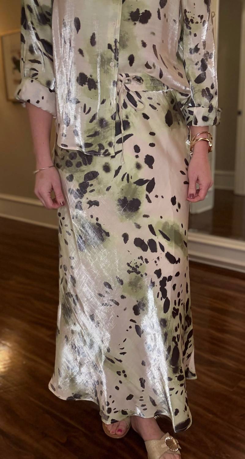 yest Pull On Skirt in natural green - women's skirt