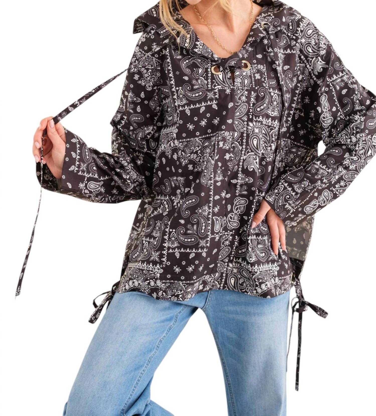 And The Why - Say We Can Bandana Print Windbreaker Jacket