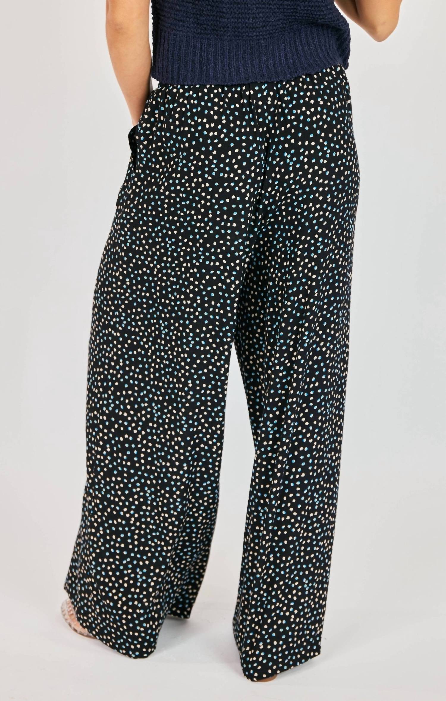 Sadie & Sage - New Romance Wide Leg Polka Dot Drawstring Pants