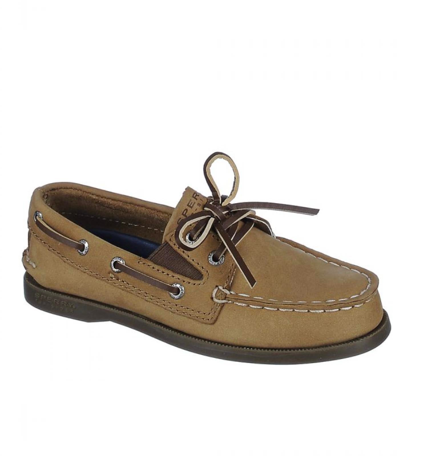 Sperry Women's Sahara Slip Loafers in tan - women's flats - detail view