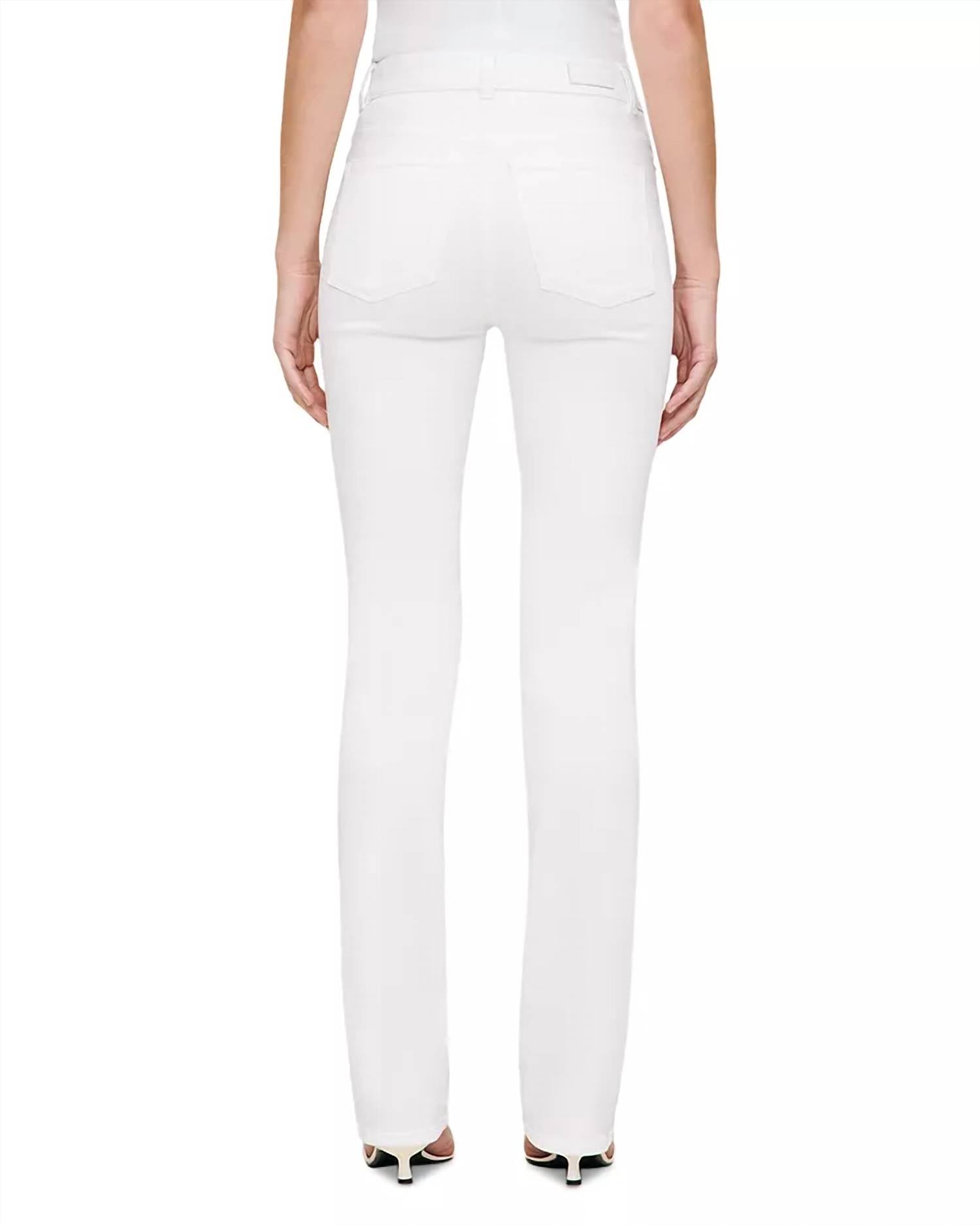DL1961 - Women's Halle Straight High Rise Instasculpt Jeans in white - women's jeans - detail view