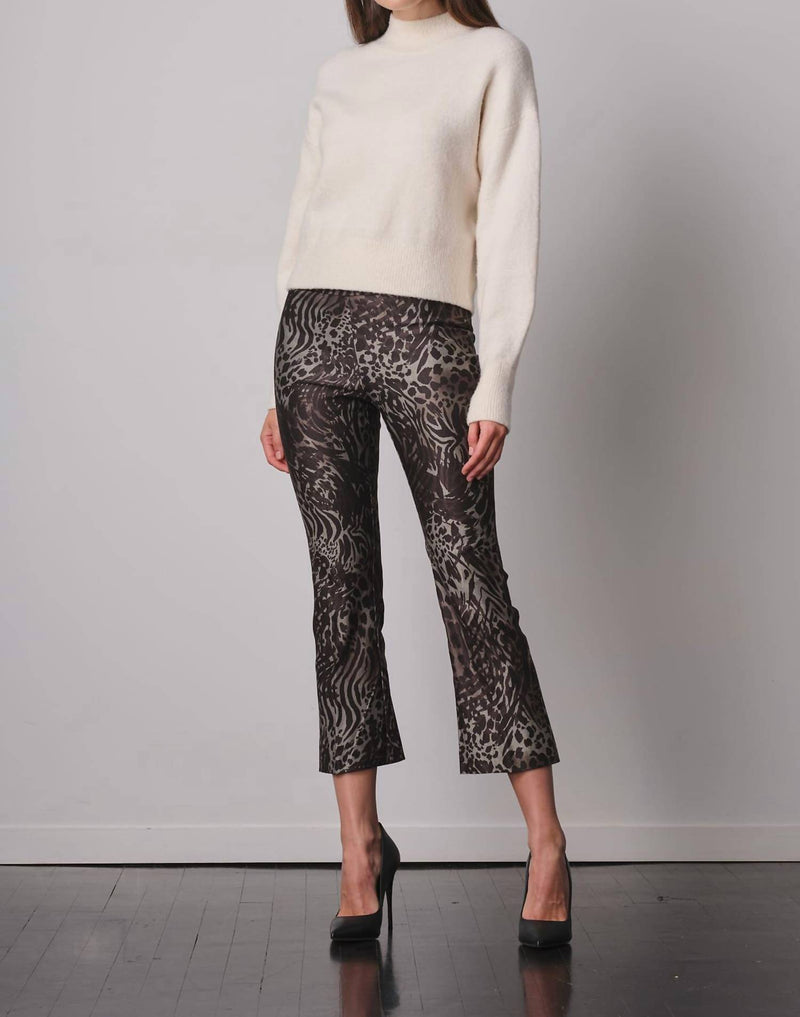Avenue Montaigne Leo Flare Cut Pants in ramage - women's pants