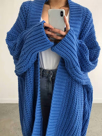 Rosa Clothing - Slouchy Open Front Chunky Cardigan