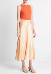Vince - Raw Edge Panelled Slip Skirt