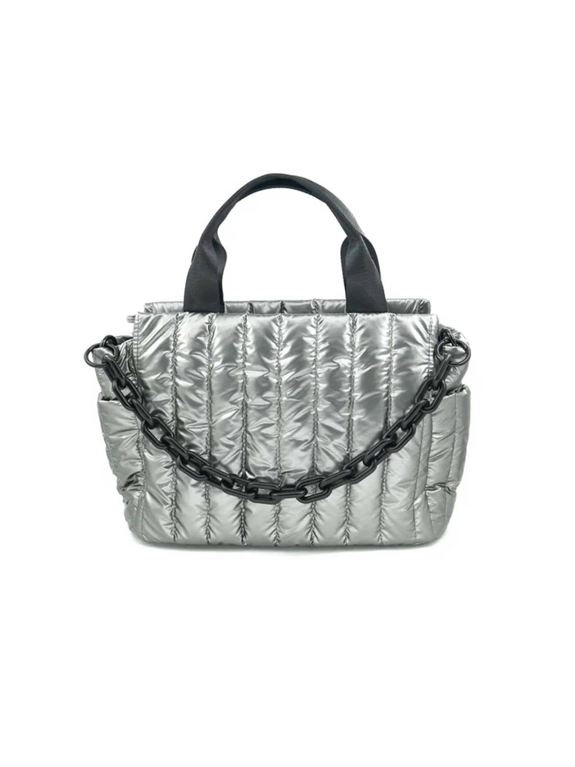 Bc Handbags - Puffer Tote Bag With Chain