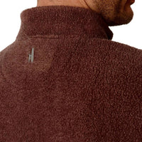 JOHNNIE-O Dion 1/4 Zip Sweater in mushroom - men's sweater - detail view