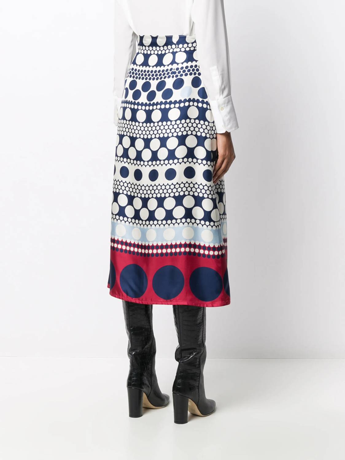 Valentino - Stripe And Dot Skirt