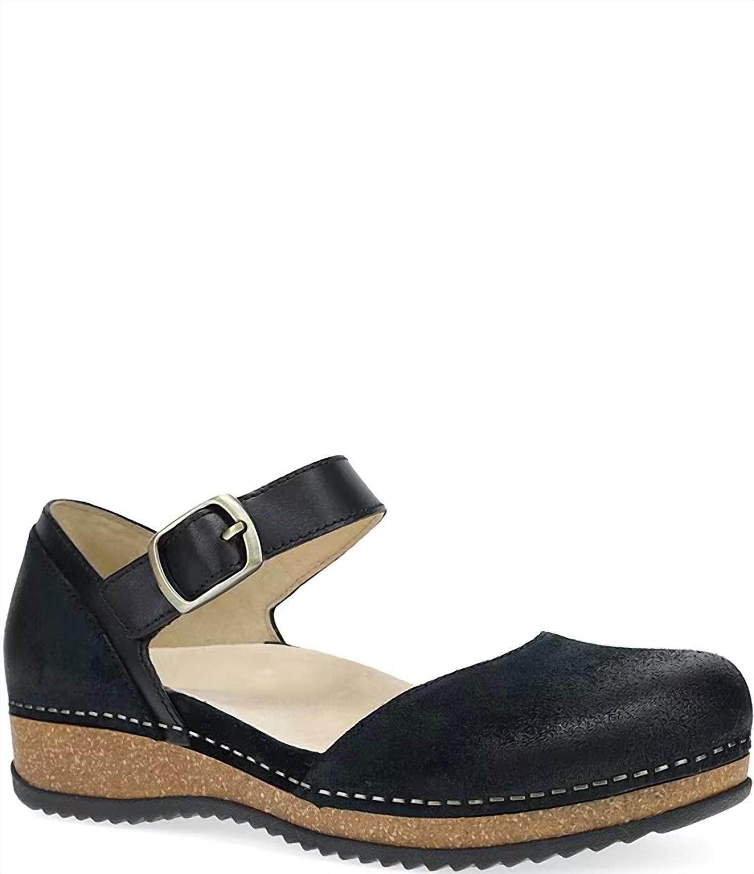 Dansko - Women's Mae Burnished Suede Mary Jane Clogs