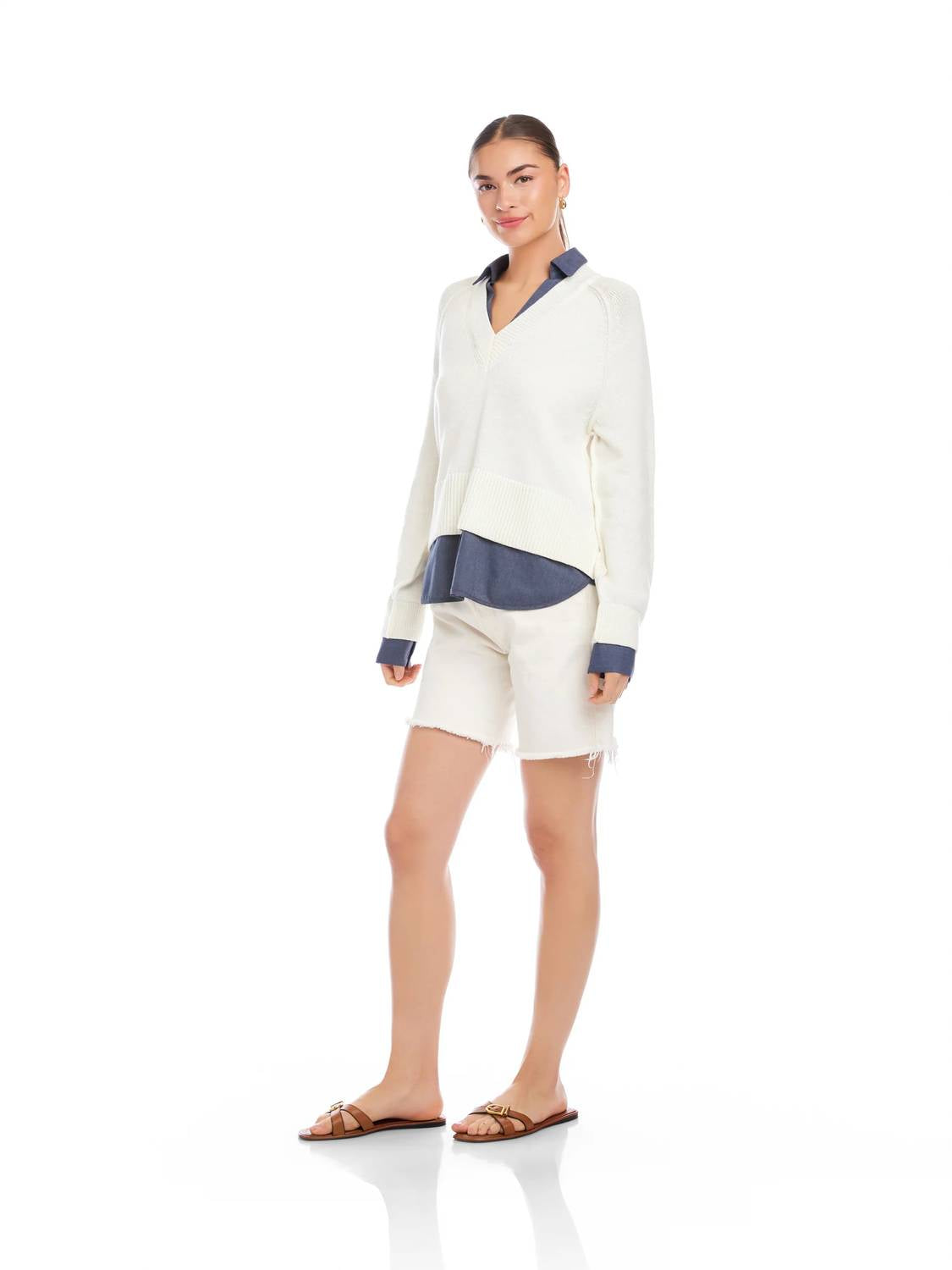 Fifteen Twenty - Carrie Mixed Media Sweater
