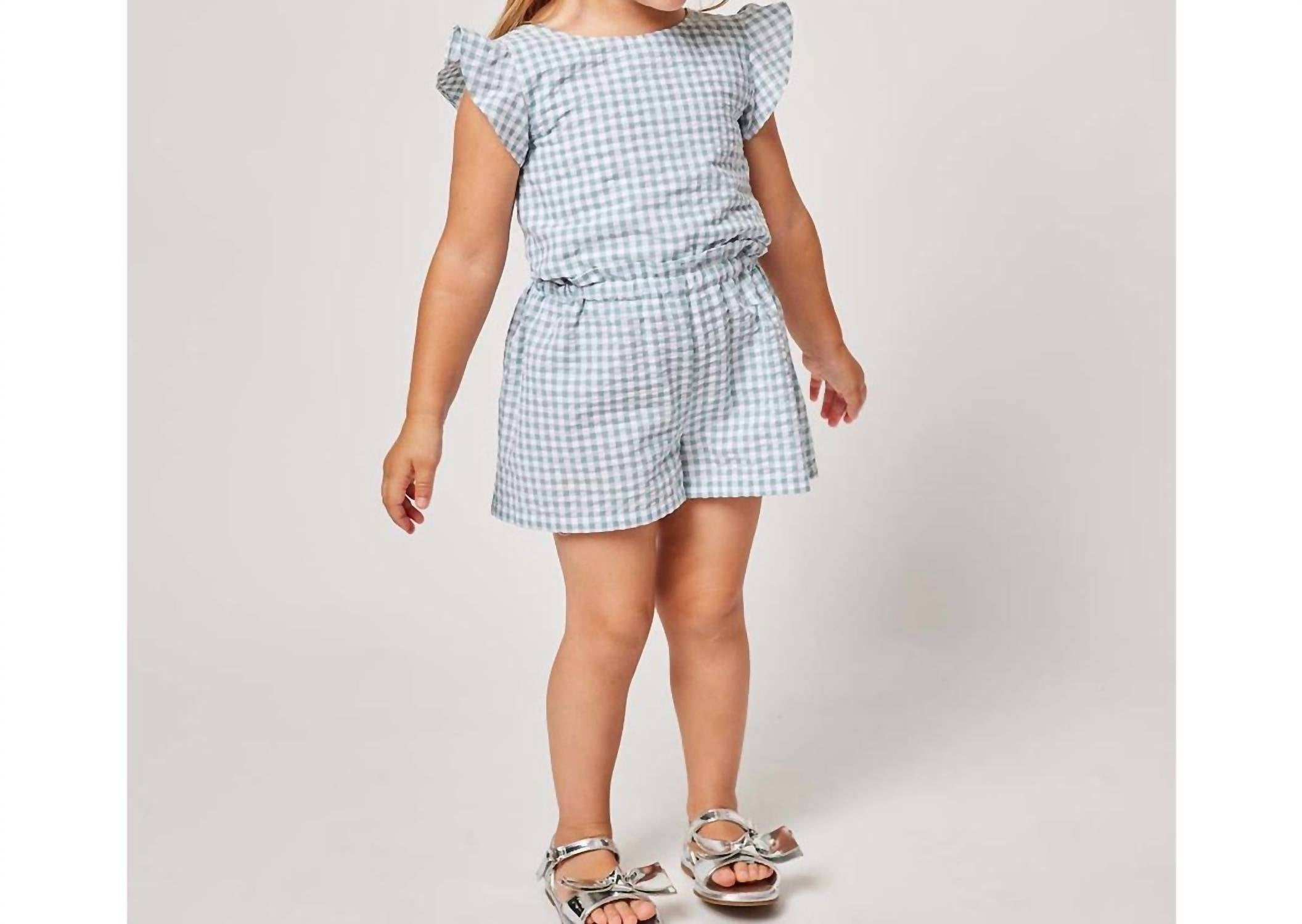 Fina Ejerique - Girl's Gingham Cutout Jumpsuit