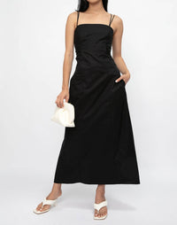 Frame - Tie Back Midi Dress