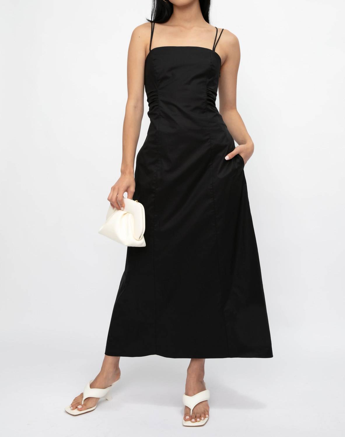 Frame - Tie Back Midi Dress