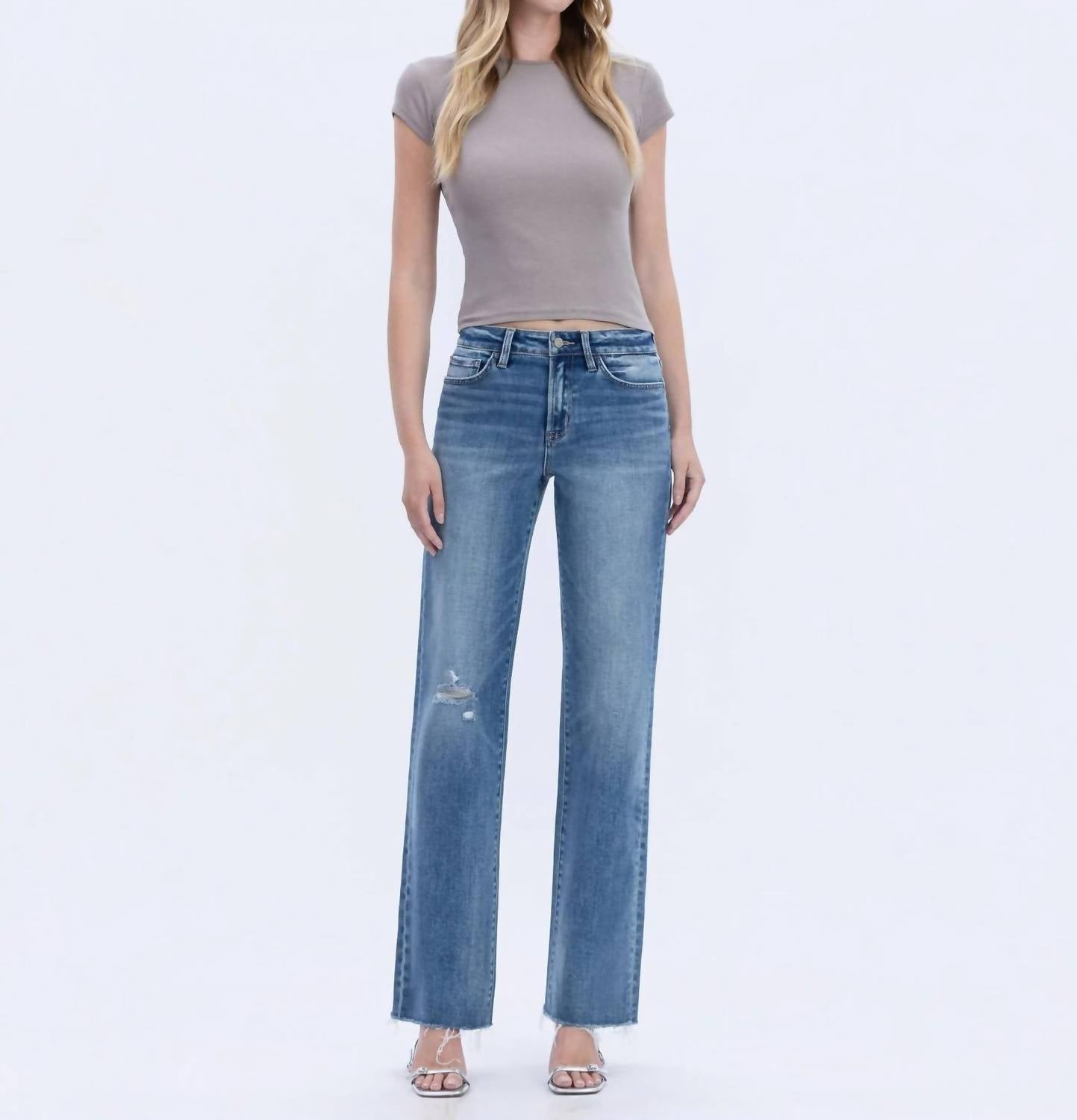 Flying Monkey - Cape May Hem Slim Wide Jeans