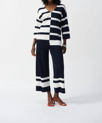 Joseph Ribkoff - Striped Three Quarter Sleeves Pullover