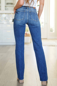 Judy Blue - Mid Rise Raw Hem Bootcut Jeans
