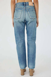 Moussy Mckellar Wide Straight Jeans in blue - women's jeans - alternate view
