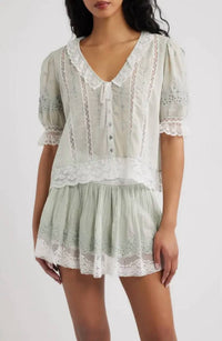 Loveshackfancy - Maurelle Cotton Lace Blouse
