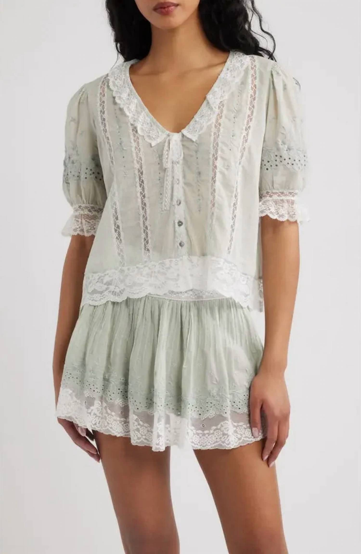 Loveshackfancy - Maurelle Cotton Lace Blouse