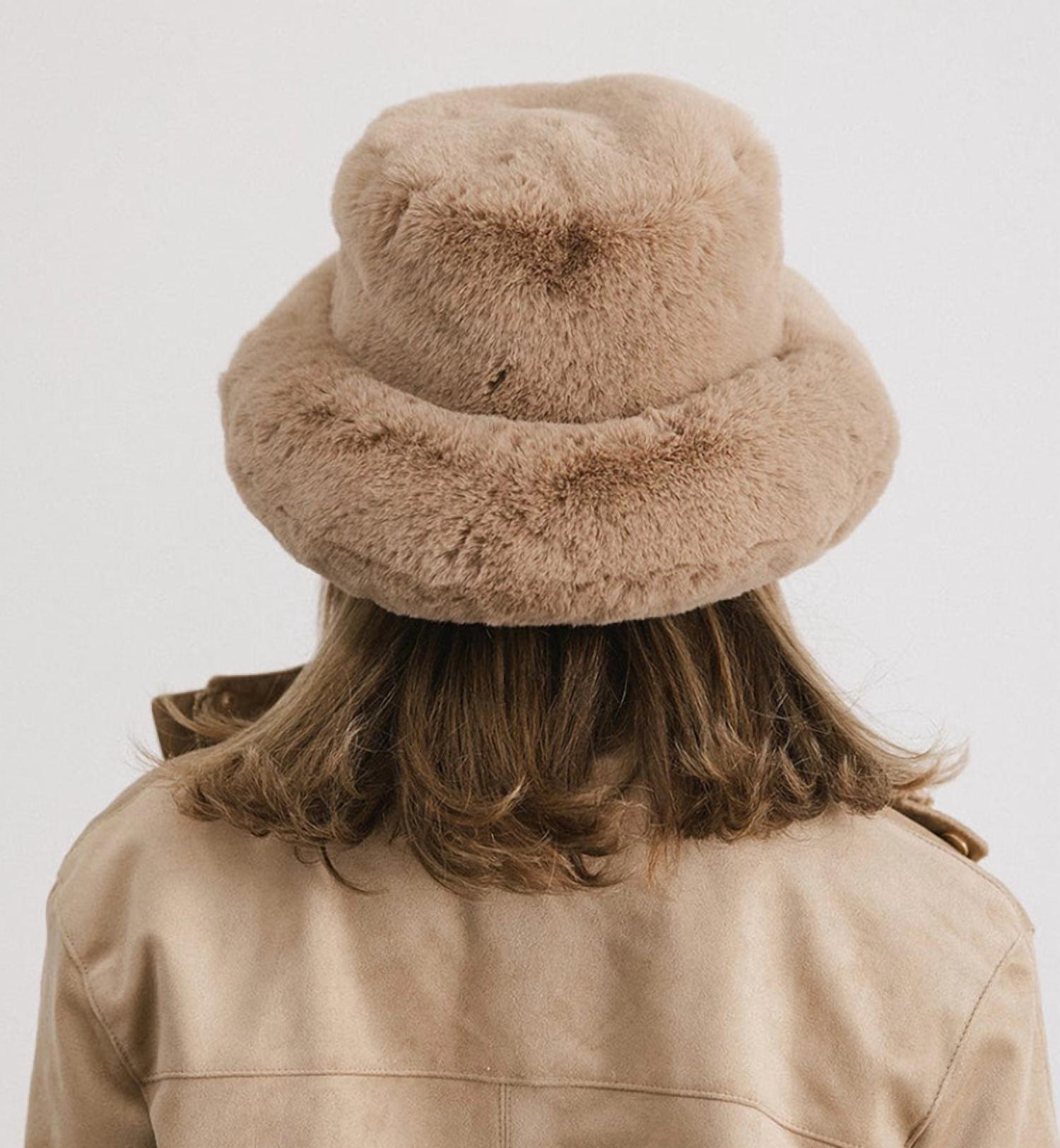 Gigi Pip - Women's Parker Faux Fur Bucket Hat