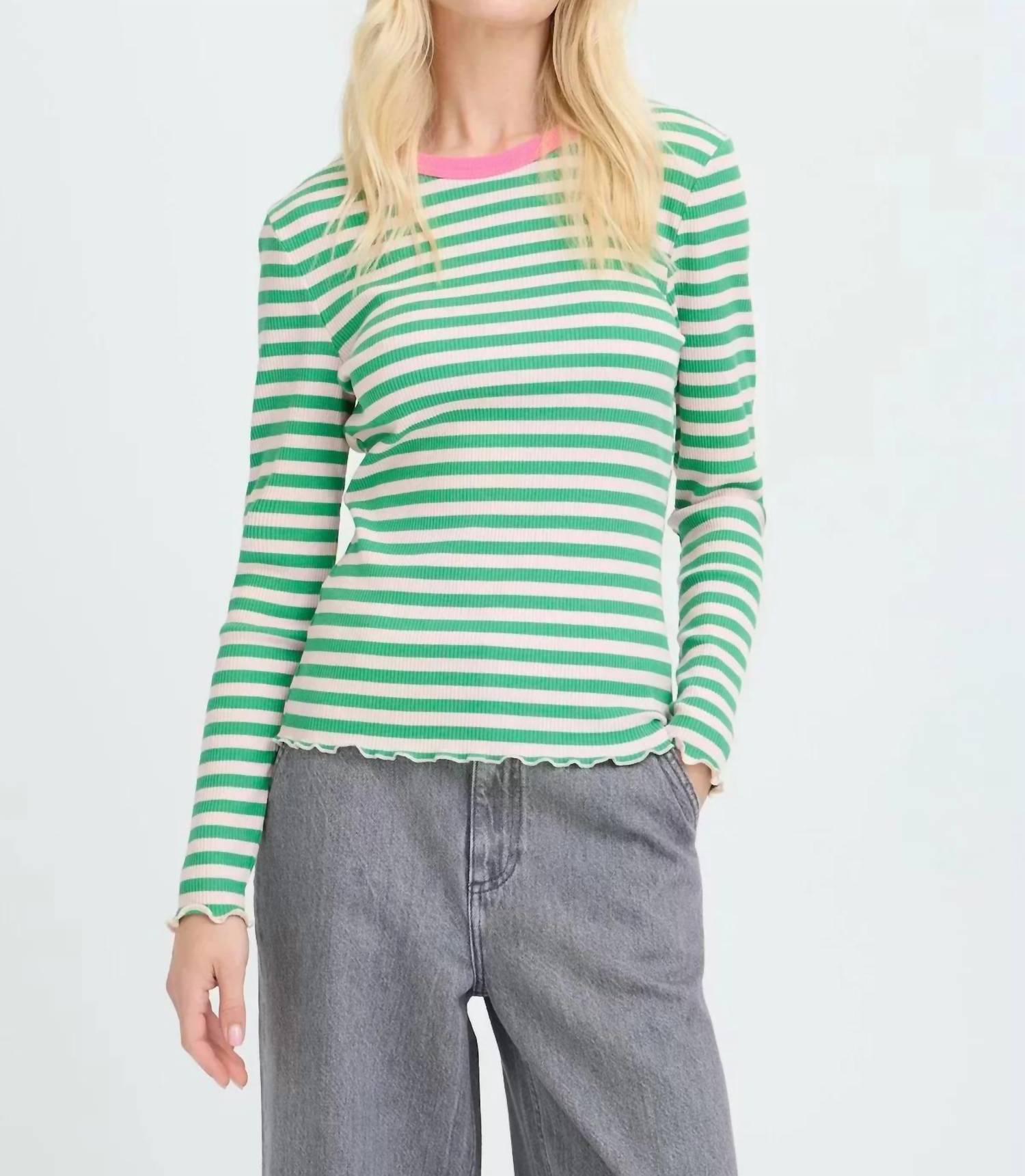 B.Young - Bysinne Rib Stripe Tee