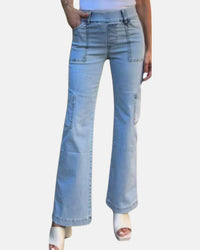 Bevy Flog - Rose Cargo Wide Leg Pants
