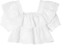 Mayoral - Ruffled Embroidered Top With Skort Set