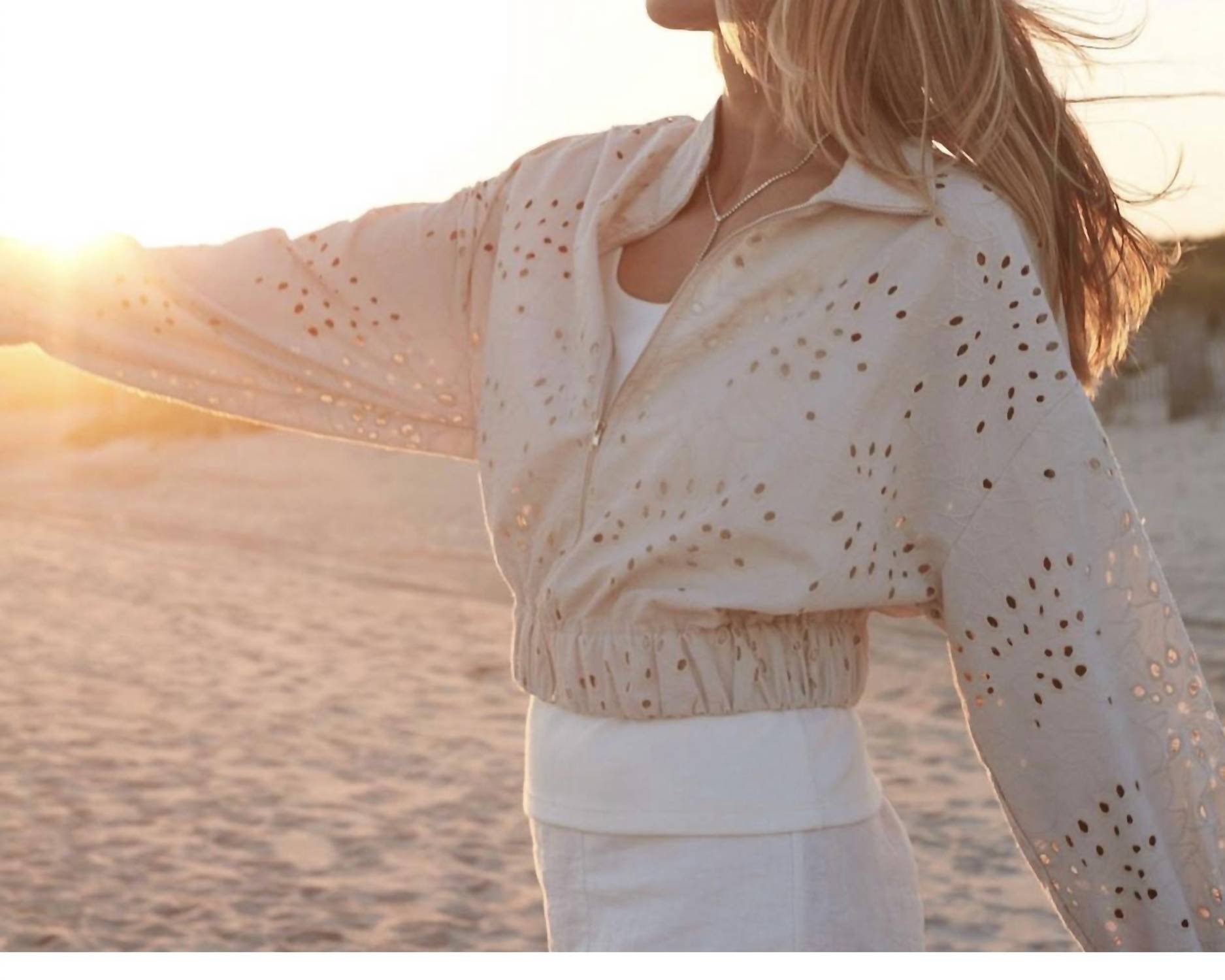 Lola & Sophie - Eyelet Bomber Jacket