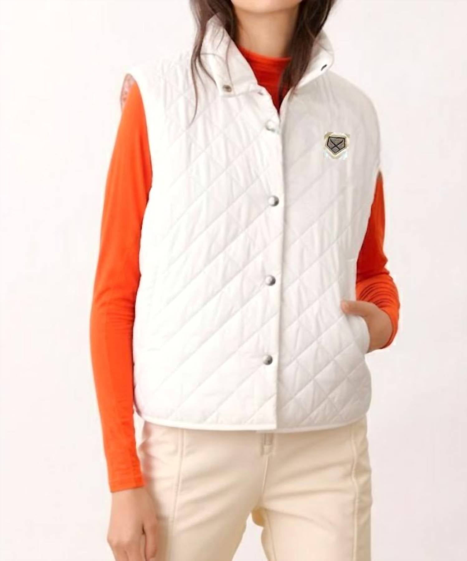 Powder Puff Collection - High Collar Boxy Quilted Vest