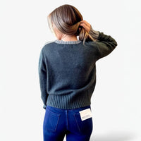 Bucketlist - Camo Contrast Knit Sweater