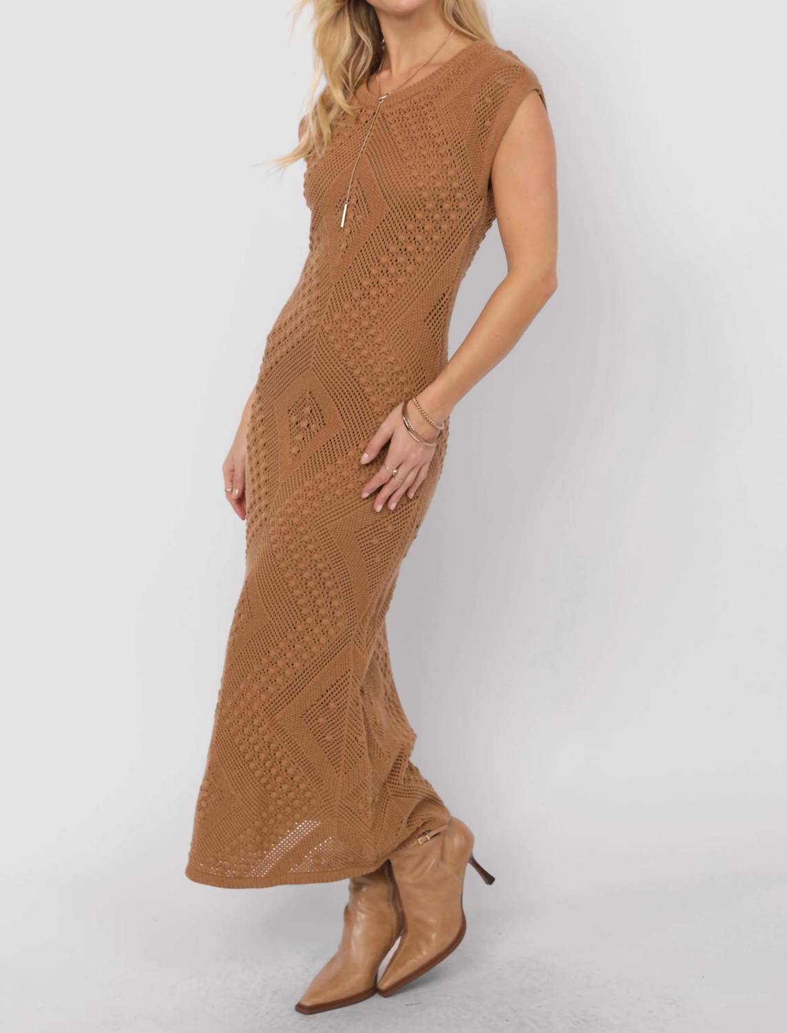 Sadie & Sage - Wandering Intricate Knit Dress