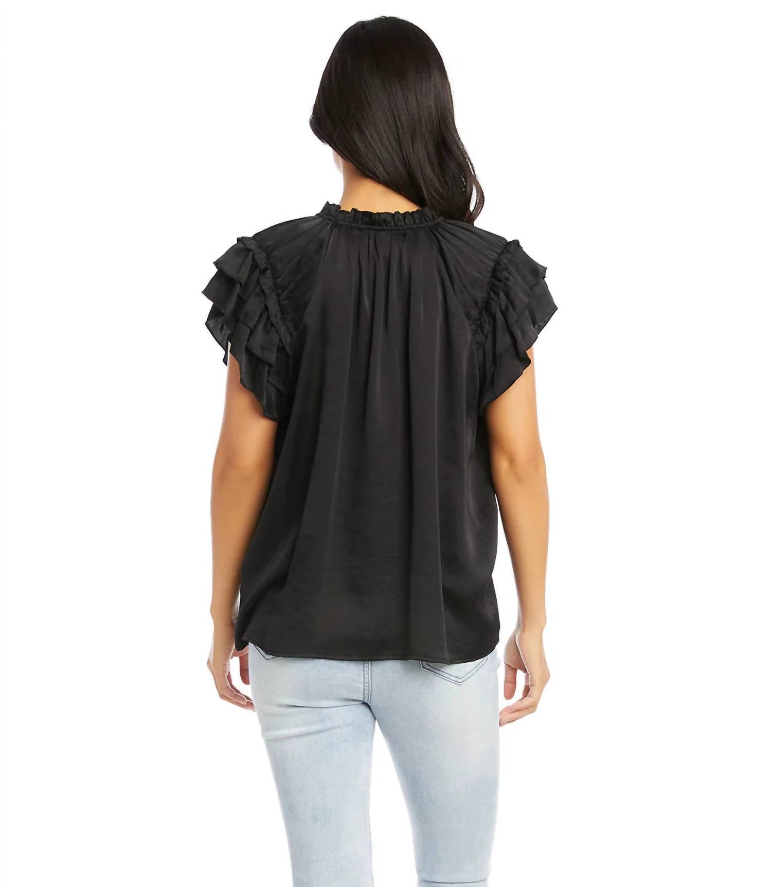 Karen Kane - Bethany Flutter Sleeve Top