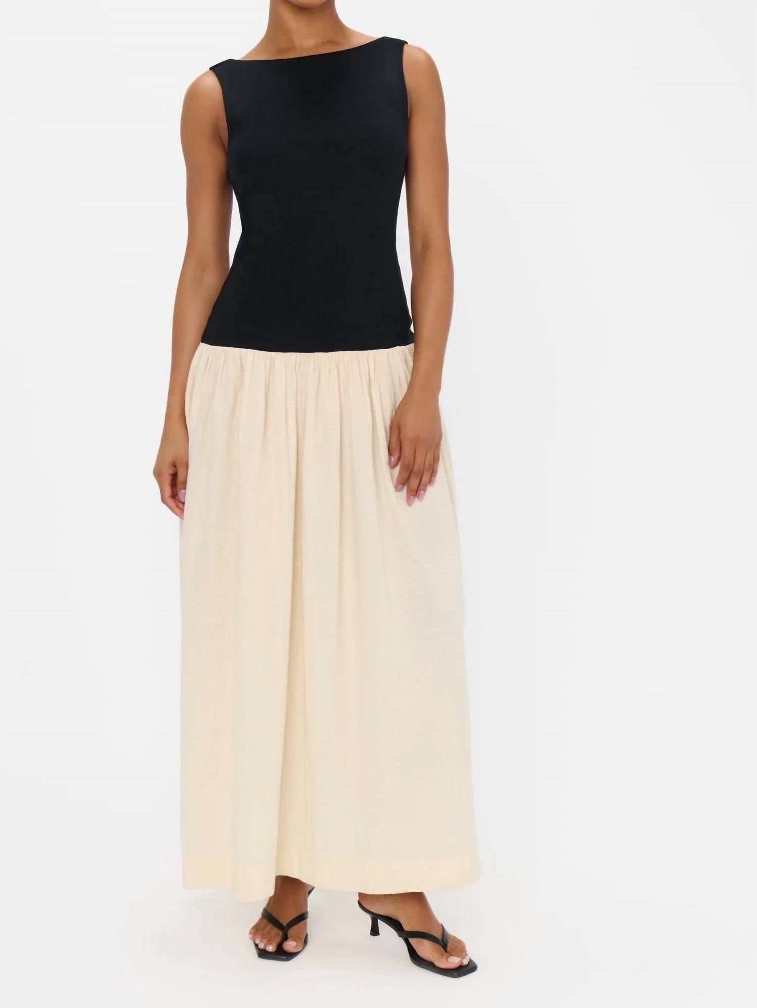 Show Me Your Mumu Luisa Maxi Dress in black cream - women's dress