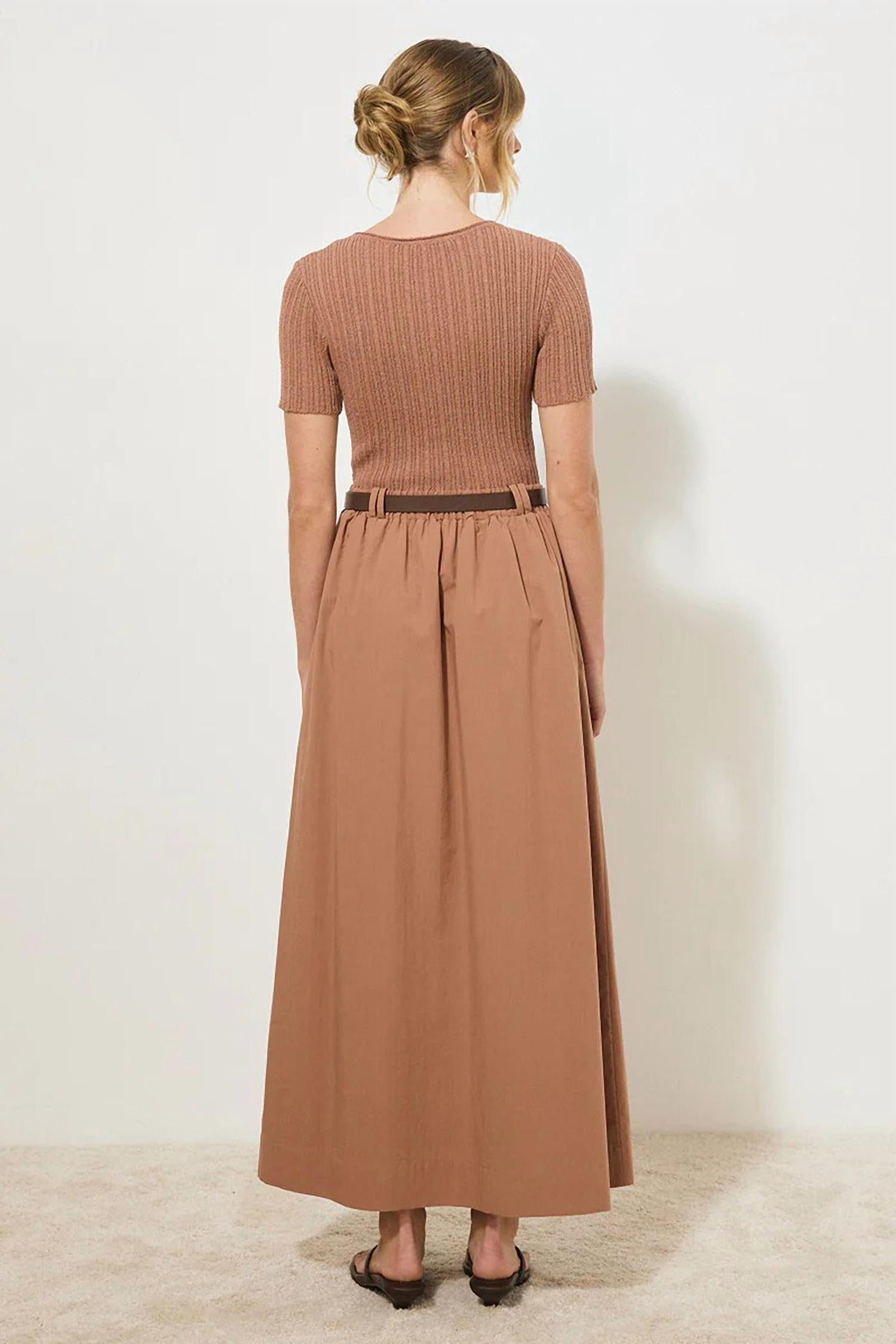 Mon Renn - Eternal Knit Combo Maxi Dress