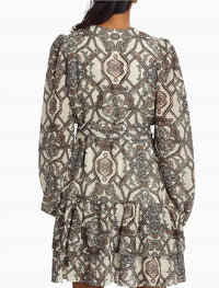 Marie Oliver - Preston Opal Medallion-Print Minidress