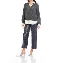 Fifteen Twenty Carrie Sweater in charcoal - women's sweater - alternate view