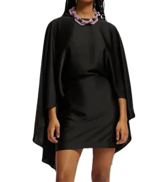 Essentiel Antwerp - Ediamond Satin Cape Dress