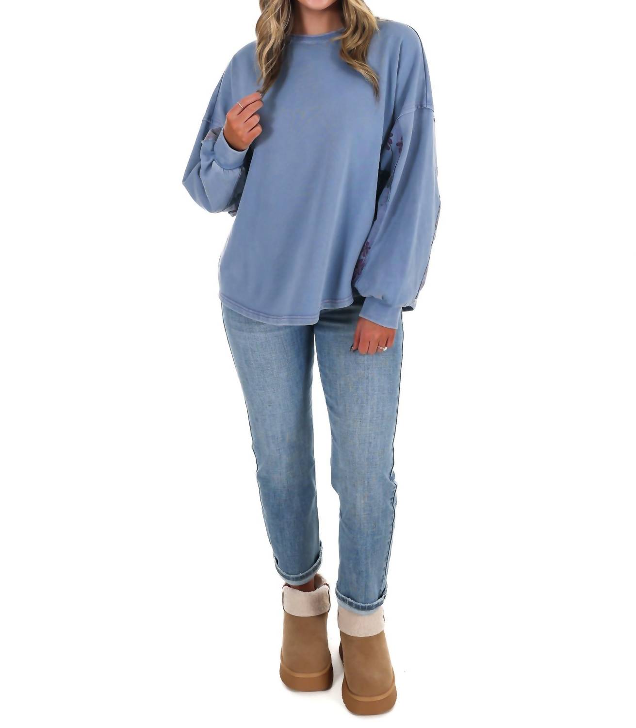 Easel - Harvest Stroll Contrast Top