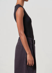 AGOLDE Aura Sleeveless Bodysuit in black 1 - women's shirt - view 4