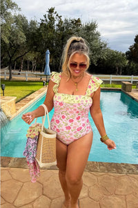 Blakeley - One Piece Bathing Suit Skirt Set