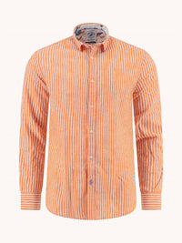 A Fish Named Fred - Long Sleeve Linen Stripe Shirt